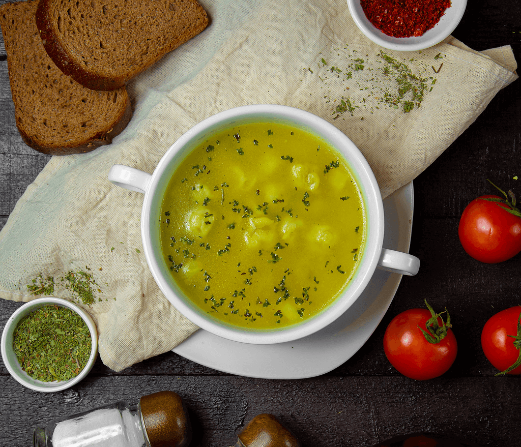 dushbara-soup-topped-with-herbs